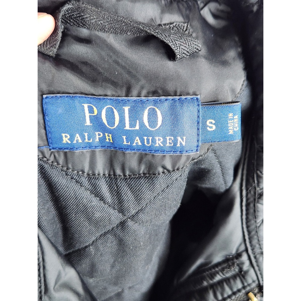 Polo Ralph Lauren Vest Men Small Black Diamond Quilted Mock Neck Full Zip Preppy - Picture 9 of 12